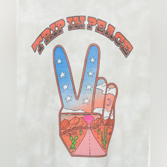 Junk Food Clothing Logo Trip In Peace Vintage Flea Market Graphic Tee - Picture 3 of 4